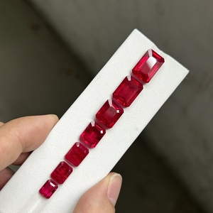 Đá Quý HQ Từ 6X8Mm Đến 10X15Mm Sản Phẩm Mới Hình Bát Giác Bồ Câu Tự Nhiên Màu Đỏ Hồng Ngọc Miến Điện - Product Image 3