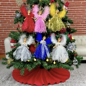Lindo Muñeco <span class=keywords><strong>de</strong></span> Ángel Navideño <span class=keywords><strong>de</strong></span> Peluche, Adorno Colgante Hecho a Mano para Árbol <span class=keywords><strong>de</strong></span> <span class=keywords><strong>Navidad</strong></span>, Decoración Festiva para el Hogar y Fiestas, Regalo para Niños - Product Image 2