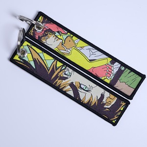 Vente en gros de porte-clés en tissu brodé de style japonais classique, porte-clés de poche avec motif de monstres de poche, porte-clés en tissu anime - Product Image 3