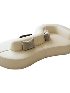 Sofá Lounge en Forma de <span class=keywords><strong>S</strong></span> en Oferta, Sofá Ovalado Moderno Tapizado con Respaldo Doble para Vestíbulo de Hotel - Product Image 6