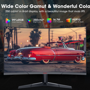 <span class=keywords><strong>Koorui</strong></span> จอสำหรับเล่นเกม1080P, จอภาพ LCD ขนาด<span class=keywords><strong>24</strong></span>นิ้ว180Hz หน้าจอ1500R VA โค้งสำหรับเดสก์ท็อป - Product Image 3