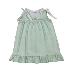 Vestido RTS Boutique de Pascua con Estampado Floral para Niñas Pequeñas, Estilo Informal, Sin Mangas, Mezcla de Algodón, ODM - Product Image 1