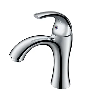 Factory supplier bathroom basin faucet mixer deck mounted single handle brass vanity water tap vessel sink faucet