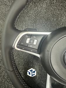 Volant en cuir pleine fleur, vente directe d'usine, pour Volkswagen <span class=keywords><strong>Golf</strong></span> 7 <span class=keywords><strong>GTI</strong></span> <span class=keywords><strong>Golf</strong></span> R MK7 Polo Jetta Passat Tiguan, compatible avec les modèles VW - Product Image 3