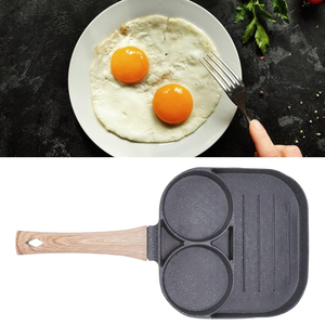 Modern Non-Stick Marble Coated Square Griddle Pan With Wooden Handle And Utensils <b>Set</b> For <b>Induction</b> And Gas Stoves - Product Image 6