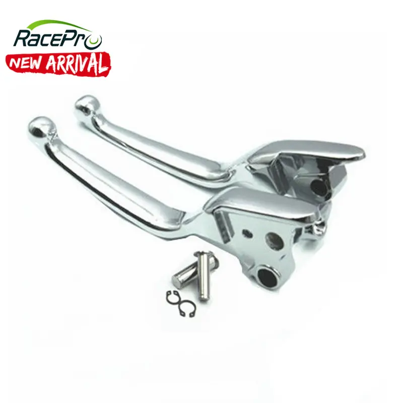 RACEPRO Nova Chegada CNC Chrome Embreagem Alavancas de Freio Da Motocicleta para Harley Road King Glide FLTR Touring 2008-2013 FLHR