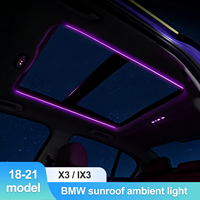 Luz ambiental LED para techo corredizo de coche, 32 colores, lámpara de ambiente, iluminación decorativa interior para BMW 2018-2021 X3/IX3