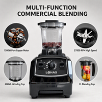 Lohas Heavy Duty Keukenblender Elektrische Hoge Snelheid Commerciële Voedselverwerker Restaurant Hotel Café Fruit Smoothie