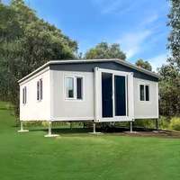 Casa Contenedor Expandible de 40 pies y 4 Dormitorios, Impermeable, con Diseño Moderno de Mediados de Siglo, Buen Aislamiento, Casa Móvil Tipo Villa