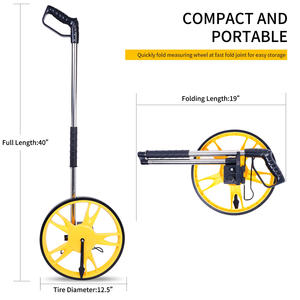 Instruments d'arpentage de diamètre de roue de 159mm roue de mesure de <span class=keywords><strong>distance</strong></span> de marche roulante avec compteur et doigt - Product Image 1