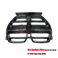 Grille de calandre en carbone sec G80 style ST, pièces de rechange extérieures pour BMW G80 M3 G82 G83 M4, 1 pièce