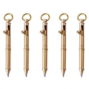 Promotion Features Brass <b>Pen</b> Keychain Hanging Ring <b>Pen</b> Retro <b>Ballpoint</b> <b>Pen</b> - Product Image 1