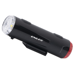 Lumière de casque de vélo LED intégrée intelligente ENLEE, avertissement avant et arrière pour VTT, vélo pliant, ABS universel, batterie pour la conduite - Product Image 1