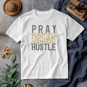 Hot Fix Prayer Dream Hustle Iron-On Transfer Design Impresión de diamantes de imitación para camisetas - Product Image 6