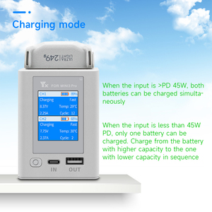 Thông minh sạc nhanh kỹ thuật số Hub với màn hình hiển thị 2 pin sạc cho DJI mini 3 Pro Drone phụ kiện - Product Image 5