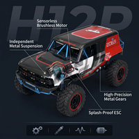 MJX H12P 1/12 2.4G 4WD Vehículo RC con Motor sin Escobillas y sin Sensores, Modelo de Auto de Carrera Corta RTR Bronco Baja 1000 con Autorización Oficial