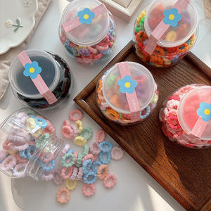 100 pezzi graziosi <span class=keywords><strong>capelli</strong></span> intrecciati piccoli legami <span class=keywords><strong>per</strong></span> bambini versatili colori caramella ragazze-Friendly pollice asciugamani stile dolce - Product Image 1