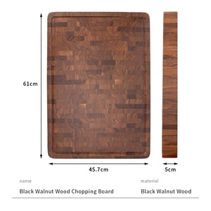 Tùy Chỉnh Sang Trọng Lớn Dày End Hạt Óc Chó Rừng Cắt Board Với Nước Trái Cây Rãnh Gỗ <span class=keywords><strong>Butcher</strong></span> Khối Charcuterie Hội Đồng Quản Trị - Product Image 6