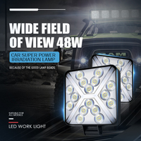 HAIZG 2021 plus récent super luminosité 48w led lumières de travail 72W carré étanche 12V-24V voiture barre lumineuse pour camions