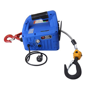 Katrol listrik portabel 200kg, Derek tangan listrik blok traksi kawat baja elektrik tali pengangkat - Product Image 4