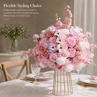 Fleurs artificielles roses pour mariage, centres de table, arrangements floraux pour cérémonie, réception, décoration d'événements 60cm 70cm 80cm