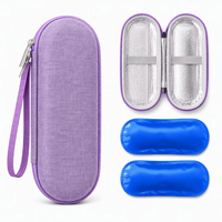 Étui isotherme antichoc en polyester rigide et EVA pour stylo à insuline, portable, pour voyage, avec fermeture éclair, personnalisable, nouveau, OEM, vente en gros