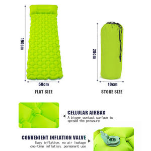 Saco de dormir <span class=keywords><strong>inflable</strong></span> para acampar al aire libre, almohadillas impermeables de TPU para caminar - Product Image 6