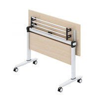 Bureau de formation moderne, mobile, pliable, en métal, facile à assembler, mobilier de bureau scolaire, roulettes, panneau en bois, style table, cadre