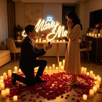 Enseigne néon LED « Marry Me » alimentée par USB, idéale pour une demande en mariage romantique, lumière néon LED pour toile de fond de fête de fiançailles en intérieur