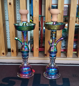 Chicha égyptienne à vendre, ensemble de chicha de haute qualité, revêtement coloré plaqué, chicha <span class=keywords><strong>Khalil</strong></span> <span class=keywords><strong>Mamoon</strong></span> d'Égypte avec étui noir - Product Image 4