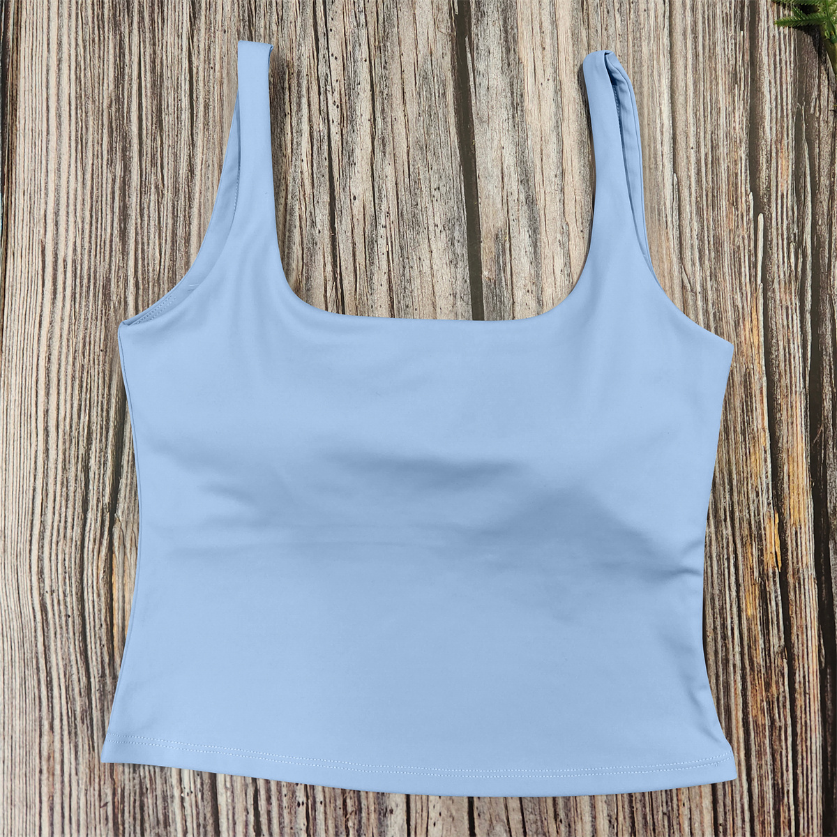 High Quality Tight Yoga Vest With Pads Quick Drying Fitness Suit Custom Logo Outerwear Running Back Sports Bra for Women