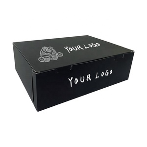 Emballage de cupcake/tarte boîte noire en carton grande boîte à pâtisserie avec <span class=keywords><strong>6</strong></span>/12 insertion boulangerie récipient à emporter pour biscuit Cupcakes tarte - Product Image 3