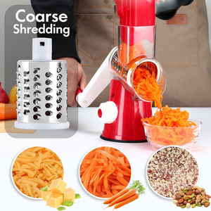 New 3 in 1 Drum Cutter Full-Function Hand-Operated Rotating <b>Kitchen</b> Salad Fruit Vegetable Juicer - Product Image 3