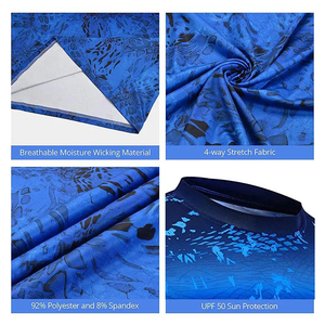 Kleding met UV-bescherming UPF50+, sublimatieprint, heren lange mouwen, hooded, viskleding, sneldrogend, visshirts - Product Image 2