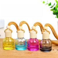 Vente en gros de flacons diffuseurs d'arômes pour voiture en verre de 10 ml, couleur personnalisée, avec bouchon en bois