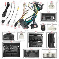 Adaptateur de faisceau de câblage de cordon d'alimentation de voiture 16 broches avec Canbus et LVDS pour Audi Q5/A4L/A1 (11-15) stéréo de garniture de niveau moyen/bas