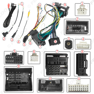 Adaptateur de faisceau de câblage de cordon d'alimentation de voiture 16 broches avec Canbus et LVDS pour Audi Q5/A4L/A1 (11-15) stéréo de garniture de niveau moyen/bas - Product Image 6
