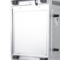 RAF 3-en-1 four électrique friteuse à air grille-pain 25L acier inoxydable appareil de cuisine fenêtre visuelle métal fil dessin ménages