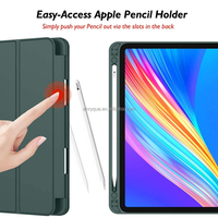 Étui pour iPad Air 13 M4/M3/M2 Pro 12,9/13 pouces 2024-2026 en cuir PU avec support magnétique pliable, fonction veille automatique et porte-crayon antichoc