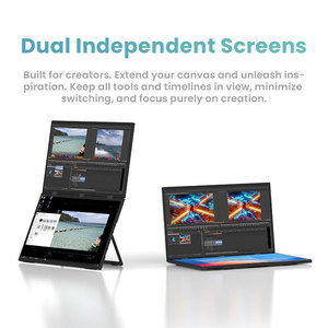 <span class=keywords><strong>Monitor</strong></span> Portátil GenMachine Dual IPS LCD com Tela Sensível ao Toque de 18,5 Polegadas 1080P 120Hz 100% SRGB 300nits HDR para Jogos em PC e Laptop - Product Image 3