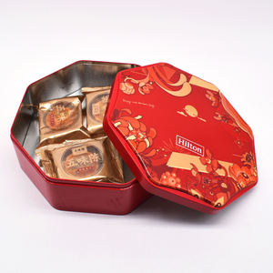 กล่องดีบุกทรงแปดเหลี่ยมทำจากโลหะขนาดใหญ่กล่องของขวัญคริสต์มาสกล่องใส่เค้กบิสกิตกล่องดีบุกสำหรับเก็บอาหารดีไซน์ใหม่ - Product Image 5