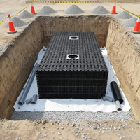 Système de modules de bassins d'infiltration des eaux pluviales pour la construction sous les allées, les routes, les zones piétonnes et les parkings