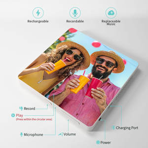 Aimant de Réfrigérateur Lecteur de Musique par Sublimation avec Album Photo Personnalisé, Fonction d'Enregistrement et Bluetooth - Product Image 2