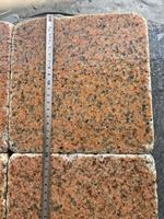Pavés de granit rouges flamés et vieillis pour aménagement extérieur, allées et voies de circulation – Prix abordable