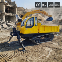 Excavatrice sur chenilles multifonction 8T avec benne et chargement hydraulique