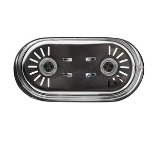 Pantalla de estaño para mascotas de diferentes tamaños, luz de cúpula de reptil, accesorio doble para 2 bombillas de luz de reptil, Reflector óptico, lámpara de Metal-chimenea - Product Image 3