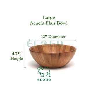 מפעל לספק סיטונאי עגול מותאם אישית במבוק מזון עץ פירות סלט קערות בצק למסעדת בית מלון - Product Image 2