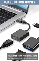 Adaptador USB 3.0 HDMI, Conversor de Video de Alta Definición para Computadora Portátil a Monitor HDTV, Proyector