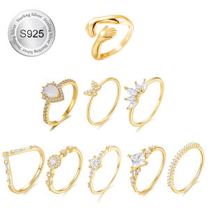 Nhẫn khuyên tai bạc 925 Sterling Toposh Clear CZ dành cho nữ - Product Image 5