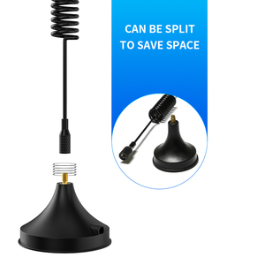 700-2700MHz IP65 300cm RG174 cáp cho SMA nam nối nam châm gắn Sucker mùa xuân 4G LTE Antenna yetnorson 30x30x318mm - Product Image 5